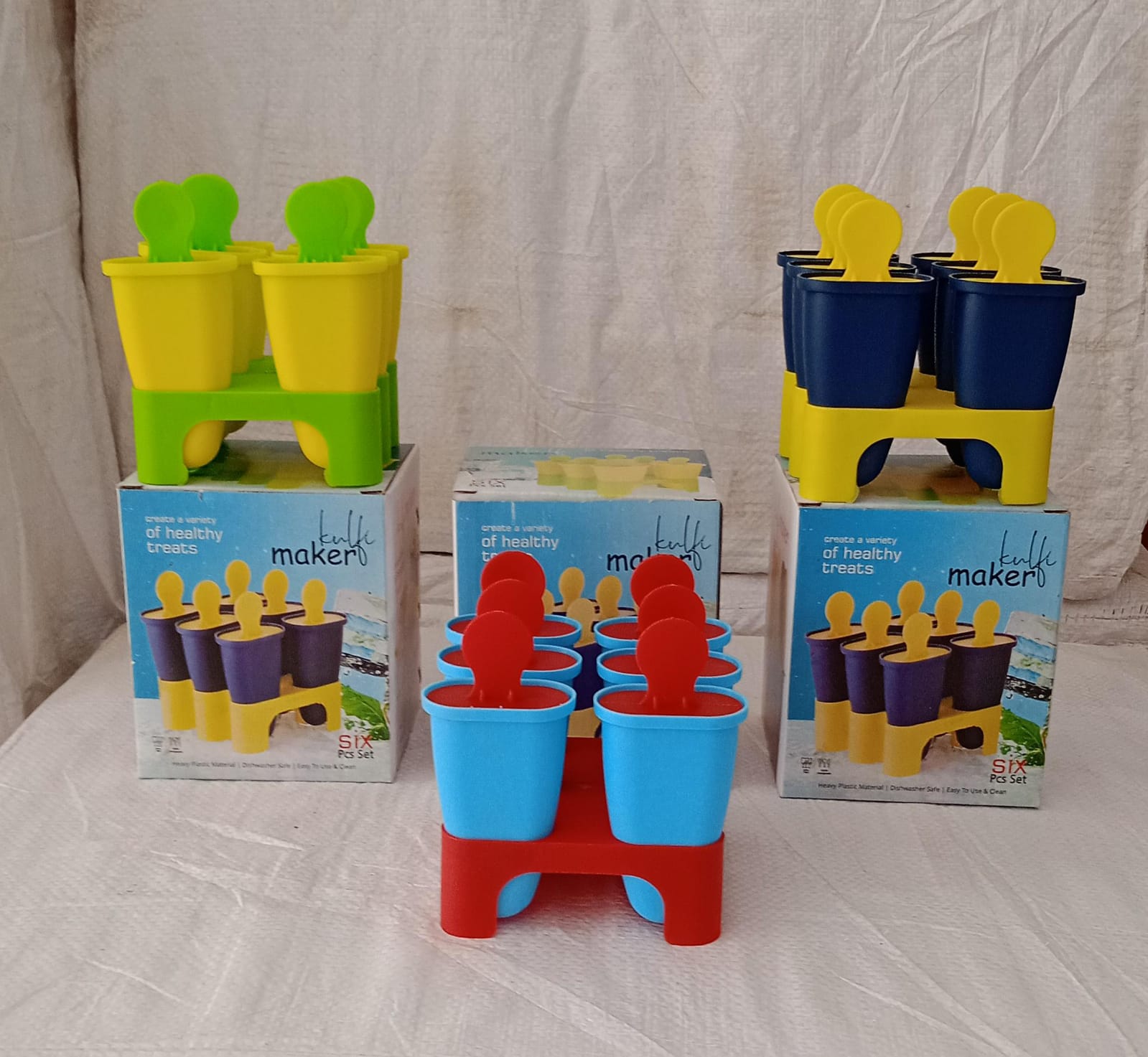 2396 Ice Candy Maker 6 pcs Set Kulfi Maker Ice Candy Mould Clear Popsicle Mold Homemade Ice Pop Maker Reusable Easy Candy Chocobar Kulfi Mould Tray with Sticks 2396 Ice Candy Maker 6 pcs Set Kulfi Maker Ice Candy Mould Clear Popsicle Mold Homemade Ice Pop Maker Reusable Easy Candy Chocobar Kulfi Mould Tray with Sticks